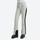 Women's adjustable ski pants with inner snow skirt - cream ski pants with black side stripe, for snow sports weekends
