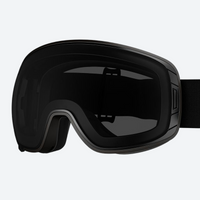 
                  
                    Anti-fog spherical ski goggles - black smoke lens, front view, for ski touring and alpine runs
                  
                
