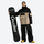 Women's waterproof 2L snow jacket and pants - black and tan colorblock jacket with black pants, for resort and street wear