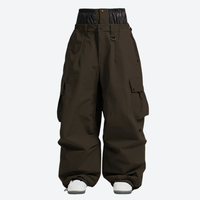 
                  
                    Women's breathable 3-layer ski pants with leg vents - coffee brown snow pants, for cold-weather winter sports
                  
                