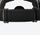 OTG spherical ski goggles - black strap, back strap view, for freeride and backcountry skiing