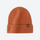 Cuffed wool beanie in many colors - rust orange wool snow beanie, front product view, for winter mountain trips