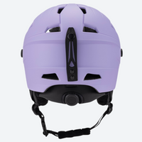 
                  
                    Ember lighter stronger snow helmet with mirror goggles - matte lavender snow helmet with mirror goggles, back view
                  
                