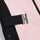 Women's waterproof one-piece snow suit - pink, waist belt strap and buckle close-up detail, for powder and piste riding