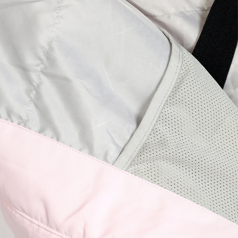 One-piece snowboard suit with knee reinforcement - pink one-piece suit, for cold-weather winter sports