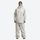 Women's colorblock ski jacket set - cream jacket with cream pants, for cold-weather winter sports