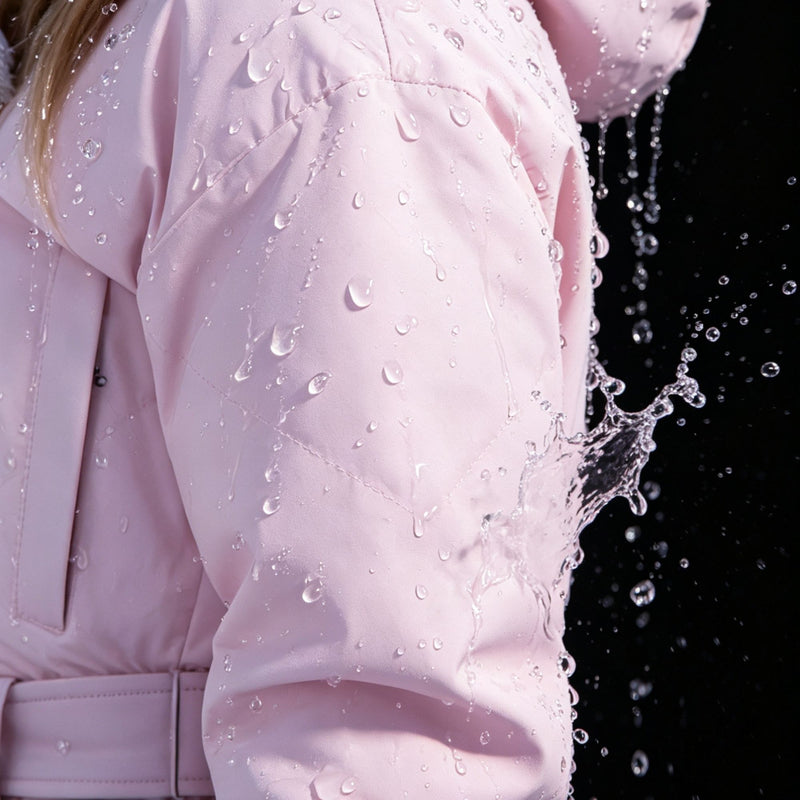 Women's waterproof 3L one-piece snow suit - pink, for skiing and snowboarding