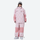 Women's breathable rabbit print ski jacket set - pink rabbit print jacket with matching pants, for cold-weather winter sports