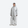 Women's 2-layer snowboard jacket and pants - light gray jacket with light gray pants, for powder days and winter commute