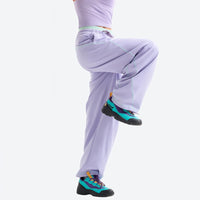 
                  
                    Women's lightweight knit cargo pants for outdoor - lavender knit cargo pants with lavender top, for hiking and trail walking
                  
                