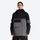 Women's waterproof 2L snow jacket and pants - black and gray colorblock, on-model front view, for cold-weather winter sports