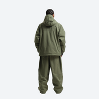 
                  
                    Men's waterproof 2L anorak snow jacket and pants - olive green jacket with olive pants, for resort and street wear
                  
                