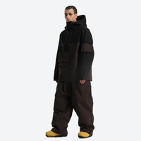 
                  
                    Men's breathable 2-layer snowboard jacket and pants - black and coffee brown colorblock jacket with coffee pants
                  
                
