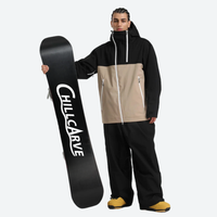 
                  
                    Men's colorblock ski anorak set - black and tan colorblock, for cold-weather winter sports
                  
                