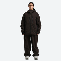 
                  
                    Women's breathable ski jacket with chest zip pockets - coffee brown jacket with coffee pants, for skiing and snowboarding
                  
                