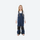 Youth 3-layer ski suit with bib pants - navy bib pants with black knee patches, for kids skiing and snowboarding