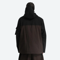 
                  
                    Men's breathable 2-layer snowboard jacket and pants - black and coffee brown colorblock, for skiing and snowboarding
                  
                