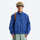Breathable dual-side wear ski jacket with elastic hem - blue reversible jacket, for cold-weather outdoor wear