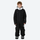 Kids waterproof 2L one-piece snow suit - black kids one-piece snow suit, for kids skiing and snowboarding