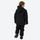 Kids breathable 2-layer ski suit with cargo pockets - black kids jacket with black pants, for cold-weather winter sports