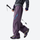 Unisex waterproof 2-in-1 down pants with liner - purple down pants, side walking view, for winter commute and travel