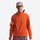 Breathable half-zip mid-layer with recycled fabric - orange quick-dry lightweight half-zip mid-layer on men with cap