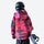 Kids breathable 2-layer splash print ski set - red splash print kids anorak, for cold-weather winter sports
