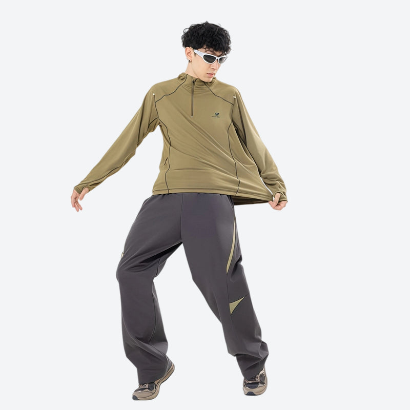 Unisex water-repellent cargo hiking pants - dark gray cargo hiking pants with olive top, quick-dry fabric sheds sweat