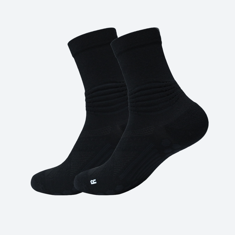 Merino wool socks with 3D massage knit - black merino wool socks pair, pair product view, for daily commute and office