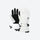 Water-repellent ski gloves in prints and solids - white touchscreen snow gloves, pair back view, for resort ski days