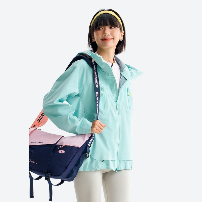 Unisex lightweight softshell rain jacket for outdoor - mint softshell jacket, for hiking and trail walking