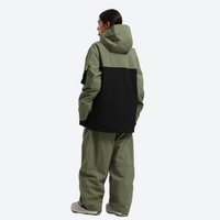
                  
                    Women's colorblock ski pullover set - olive green and black colorblock jacket with olive pants, for skiing and snowboarding
                  
                