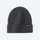 Warm wool knit beanie for winter sports - dark gray wool snow beanie, front product view, for winter mountain trips