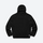 Breathable lightweight air-layer fleece pullover with hood - black air fleece hoodie, for layering in cool weather