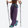 Women's knit cargo hiking pants with relaxed fit - purple knit cargo pants with brown top, for travel and city walks