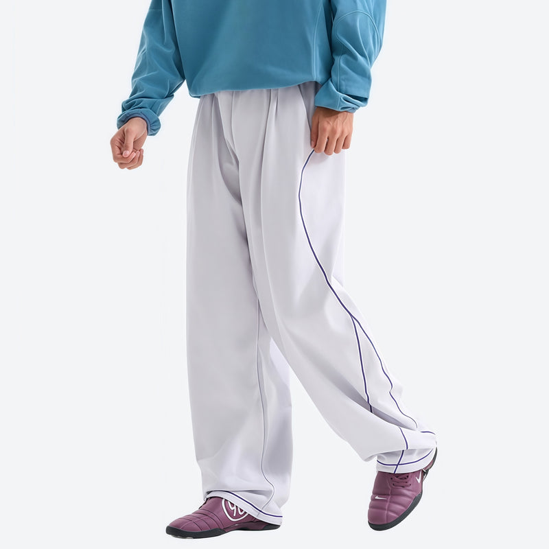 Women's lightweight knit cargo pants for outdoor - white knit cargo pants with blue top, for warm-weather trekking