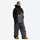 Men's colorblock ski pullover set - black and gray colorblock jacket with gray pants, for skiing and snowboarding