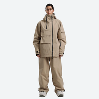
                  
                    Women's waterproof 2L snow jacket and pants - tan jacket with tan pants, for powder days and winter commute
                  
                