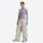 Women's colorblock ski pullover set - cream snow pants, on-model front view, for cold-weather winter sports