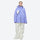 Unisex waterproof 2L snow jacket and pants - lavender anorak jacket with white pants, for powder days and winter commute