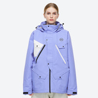 
                  
                    Breathable anorak ski jacket in candy colors - lavender anorak jacket, on-model front view, for skiing and snowboarding
                  
                