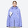 Breathable anorak ski jacket in candy colors - lavender anorak jacket, on-model front view, for skiing and snowboarding