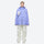 Unisex 2-layer snowboard jacket and pants - lavender anorak jacket with white pants, for resort and street wear