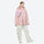 Breathable anorak ski jacket in candy colors - pink anorak jacket with white pants, for resort and street wear