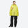 Breathable anorak ski jacket in candy colors - neon yellow anorak jacket with black pants, for powder days and winter commute