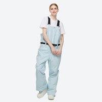 
                  
                    Waterproof 2L snow jacket and bib pants set - light blue bib pants, for resort and backcountry days
                  
                