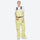 Unisex colorblock snowboard jacket and bibs - light yellow bib pants, for resort and backcountry days