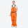 Unisex colorblock snowboard jacket and bibs - orange bib pants, for resort and backcountry days