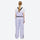 Waterproof 2L snow jacket and bib pants set - lavender bib pants, on-model back view, for resort and backcountry days