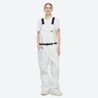 
                  
                    Waterproof 2L snow jacket and bib pants set - white bib pants, for resort and backcountry days
                  
                
